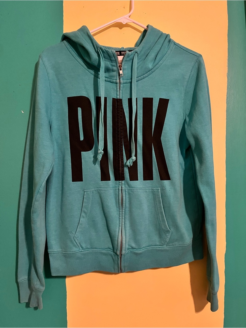 PINK Victoria's Secret Teal Zip Hoodie